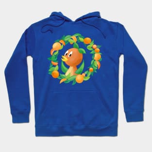 Little Orange Bird Wreath Hoodie